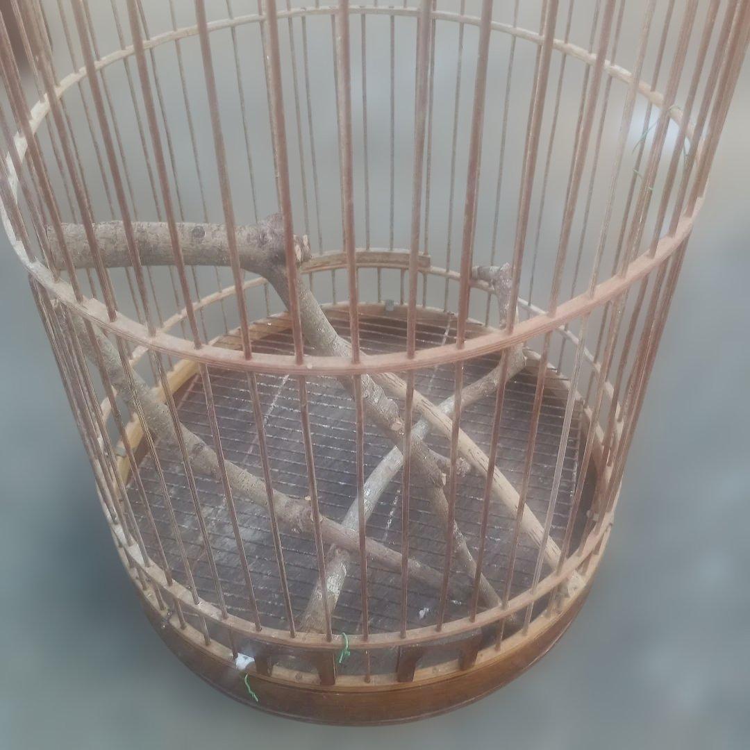 5133）木製鳥かご 吊り下げタイプ 高さ83．5cm 大型