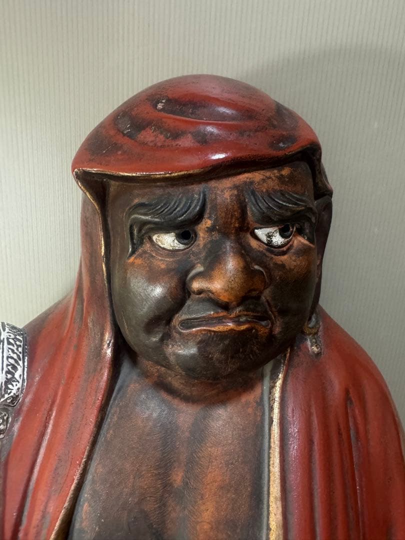 2392 九谷焼達磨大師像 置物仏教美術 時代物