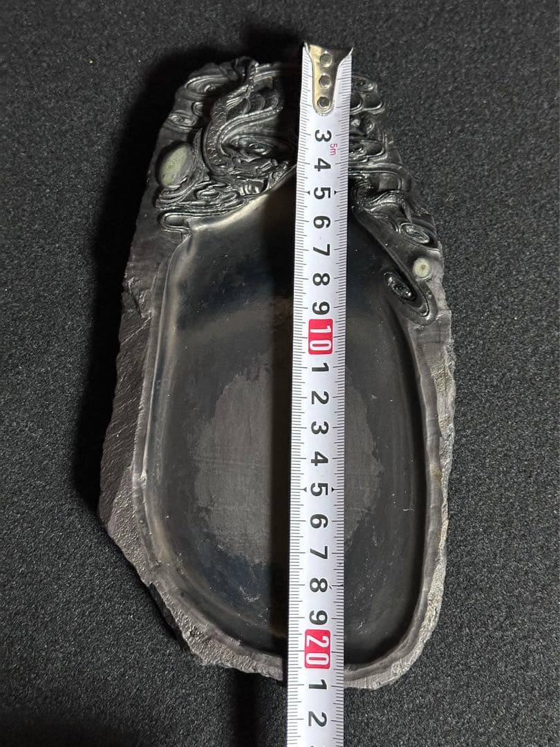 中国美術 端渓眼入雲龍文彫刻 唐木箱 重さ約993g 唐物 書道具 - メルカリ