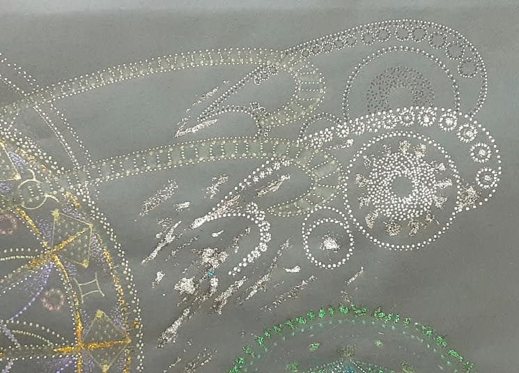 五十嵐由家　曼陀羅画145　「メルカバの大車輪」