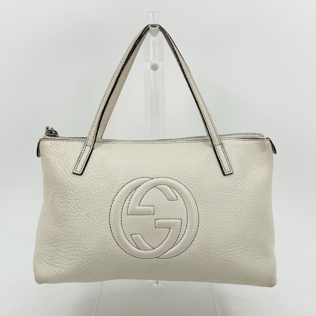 【保存袋付】GUCCI ソーホー アイボリー ハンドバッグ ミニバッグ