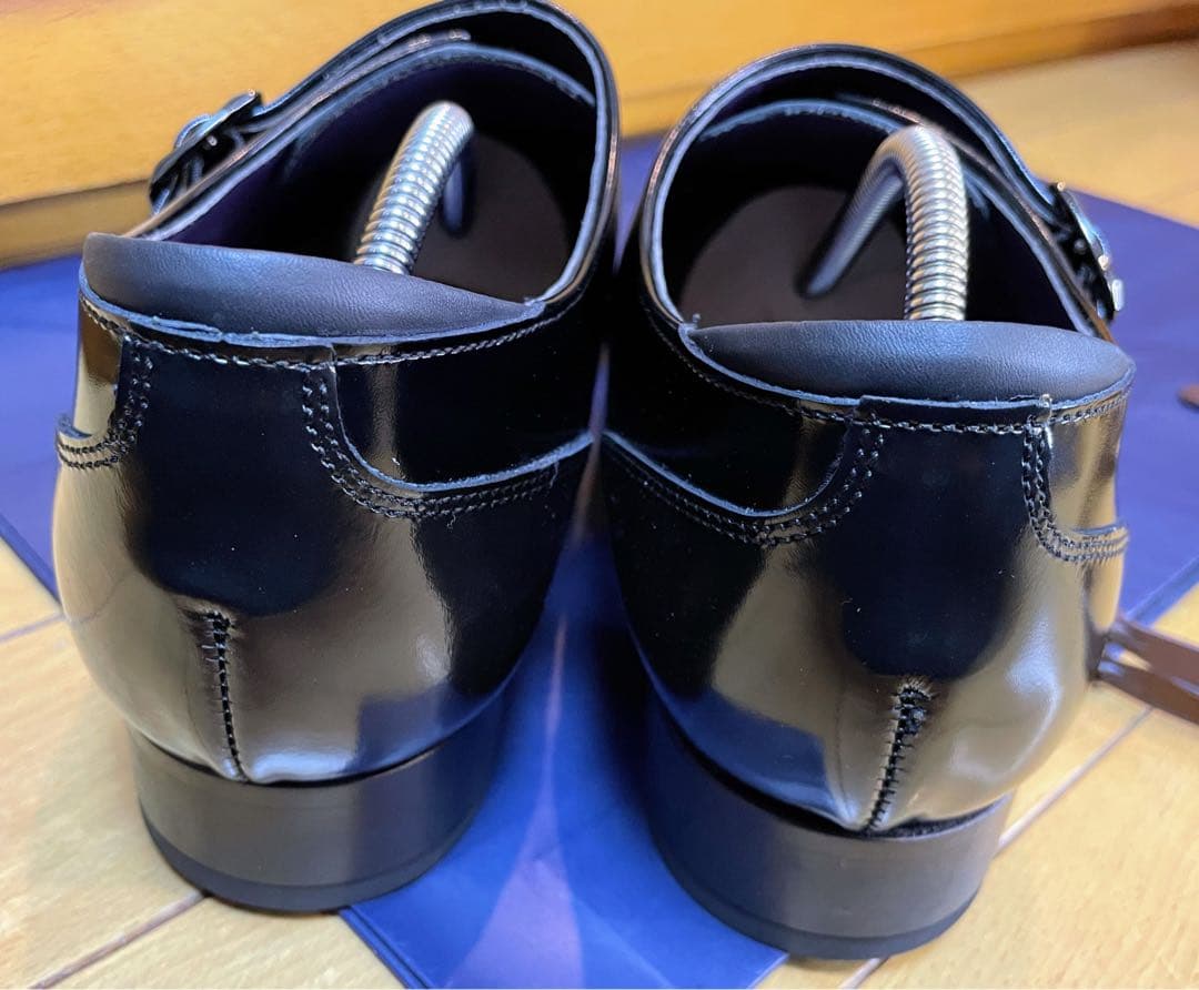 新品リーガルビジネスシューズダブルモンクストラップタフスクラッチレザー25.5