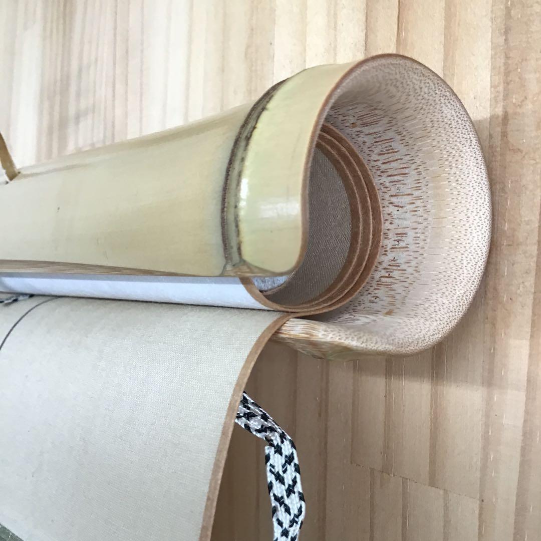 K茶道具 竹製 軸巻上(掛軸の長さ調整する時に) 紙箱 S978KJ