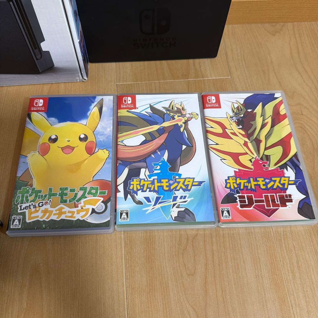 Nintendo Switch 本体 + 本体ケース +ポケモンソフト3本セット
