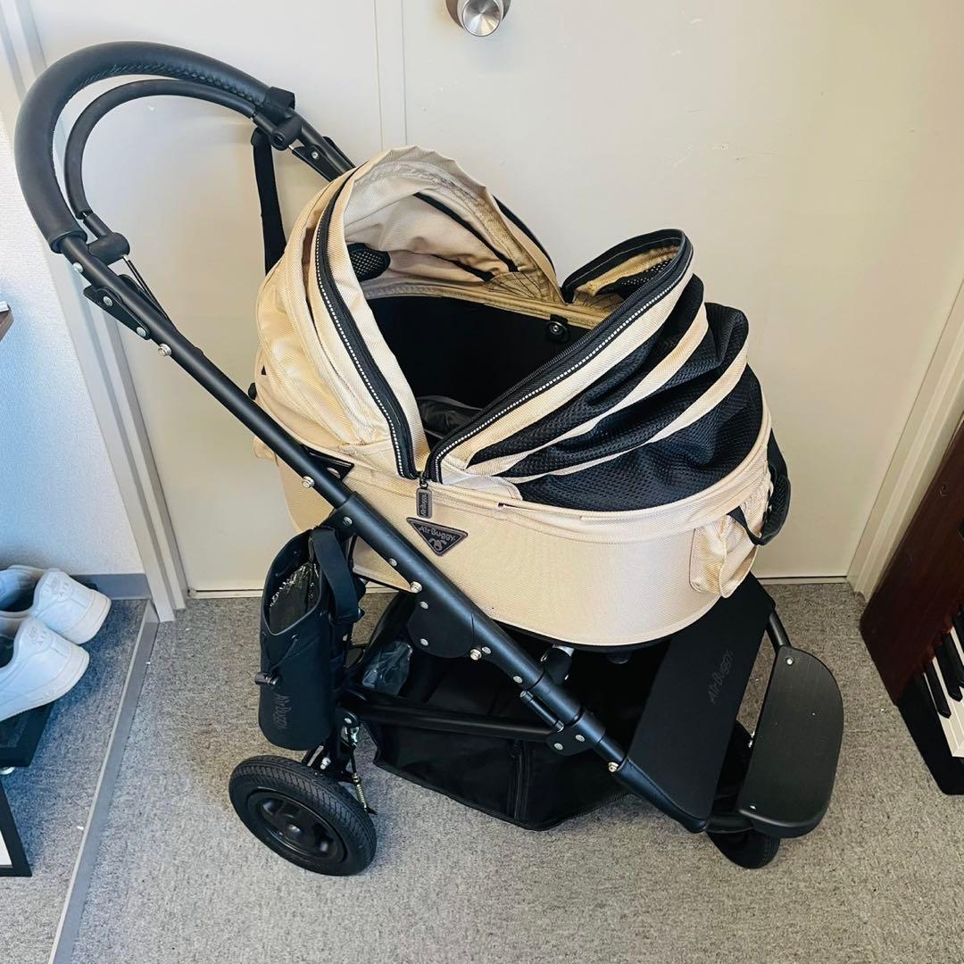 美品 Air buggy エアバギードーム2 Sサイズ ボトルケース付き DOME2 STANDARD MODEL - AIRBUGGY FOR PET | ペットカートのエアバギー