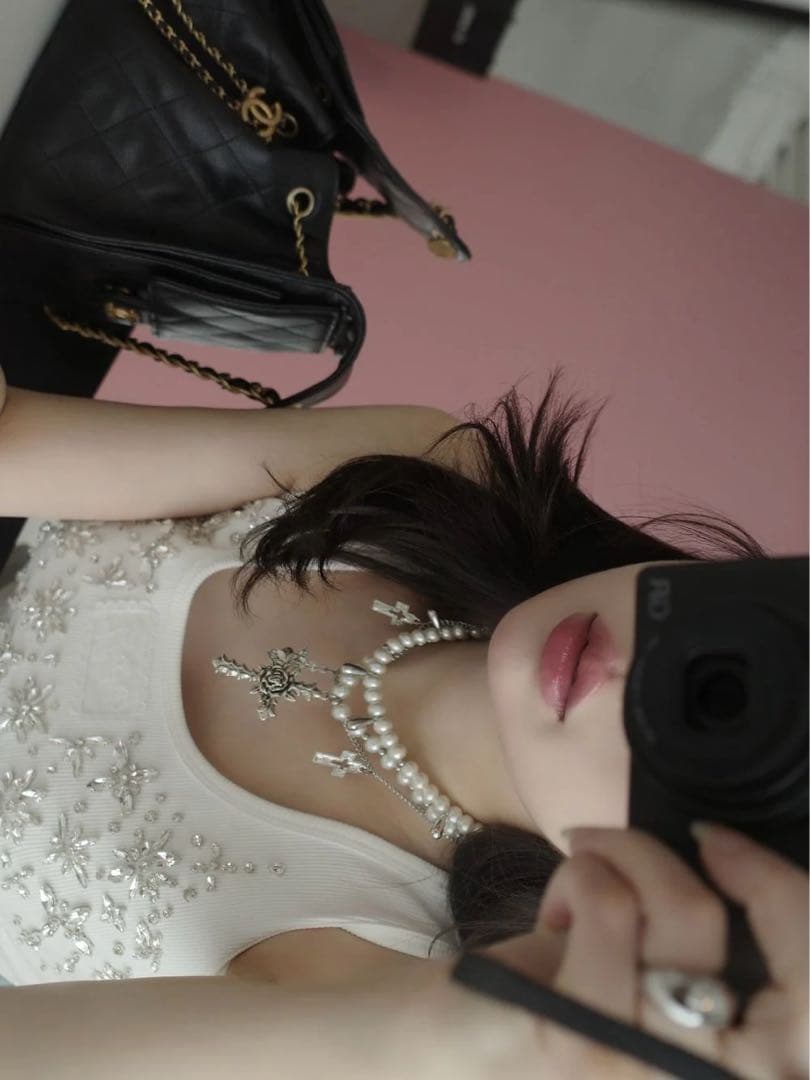 新品タグつき ダーリッチ ジュエリーリブノースリトップス ホワイト 白 F