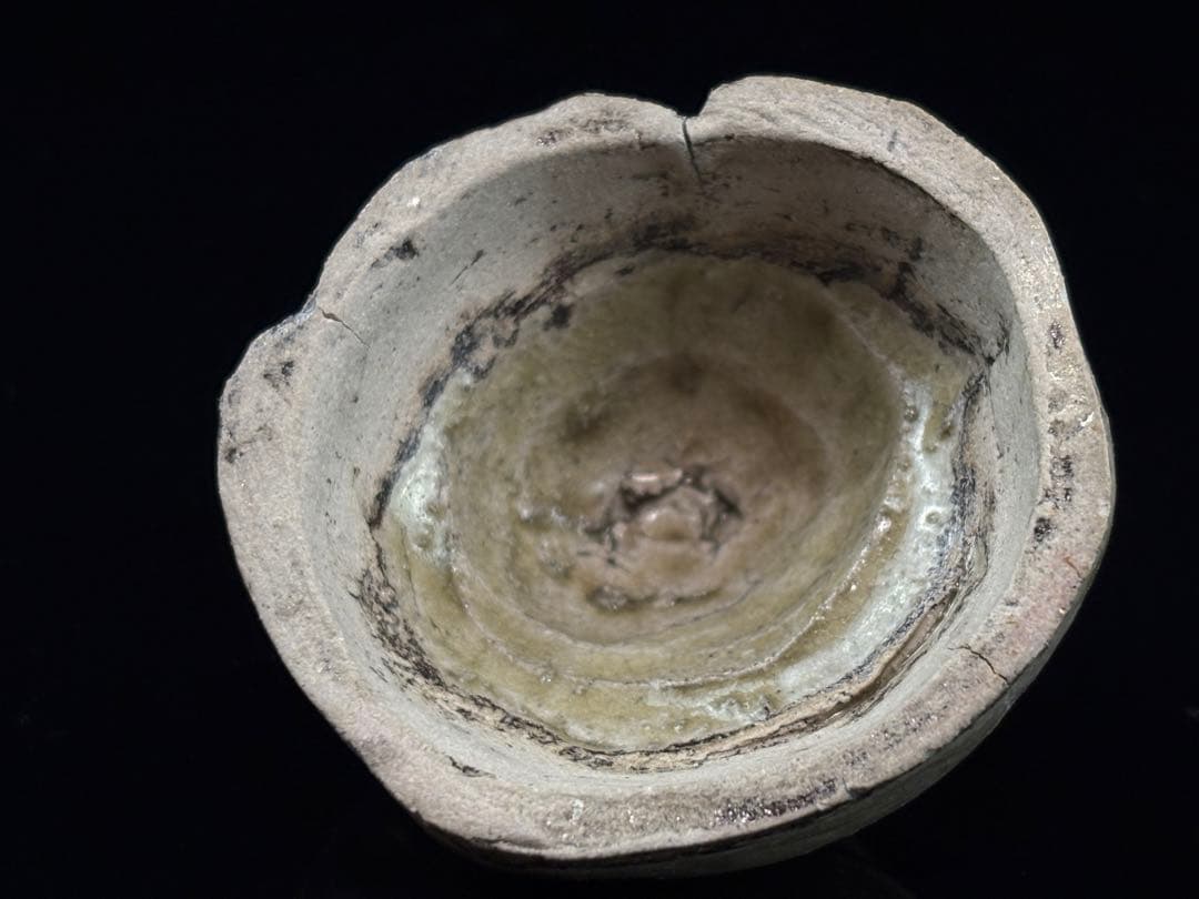 江戸末期 瀬戸焼名工【加藤春岱】古御深井 寿老人 香合 共箱 R7112338