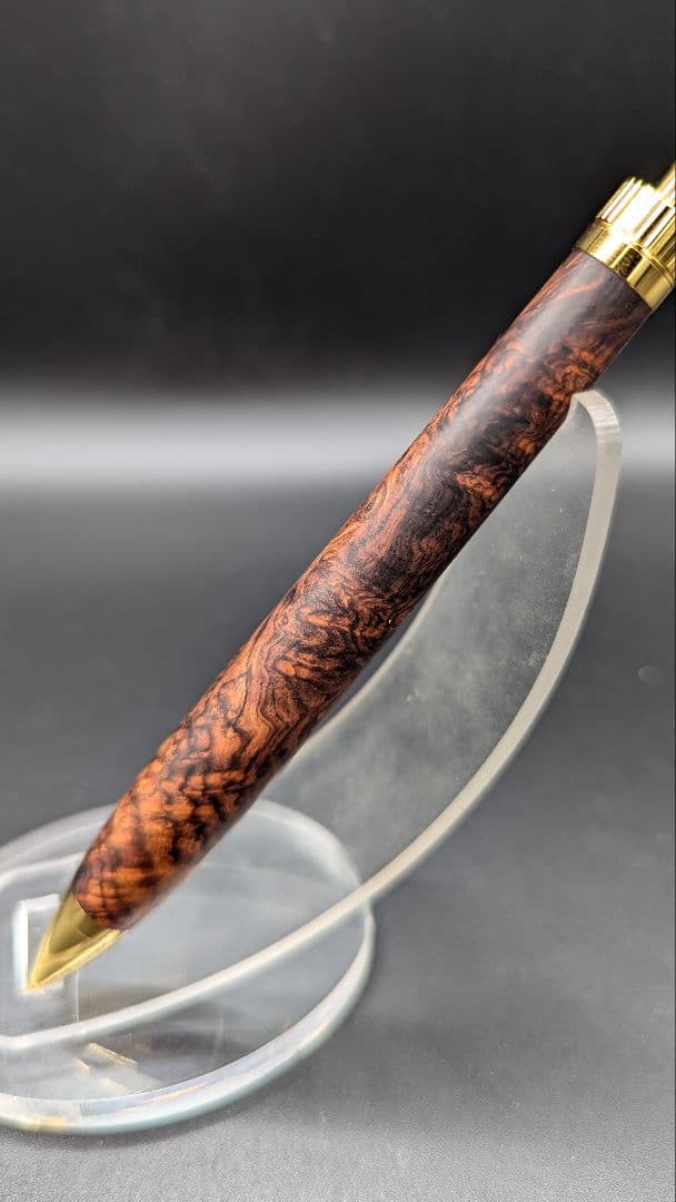 362ペン工房翌檜 超極上 ホンジュラスローズウッド瘤杢 木軸シャーペン｜