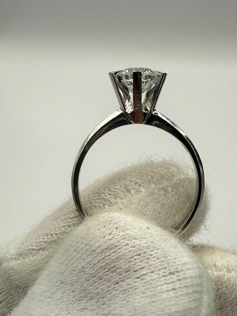 Pt900 プラチナ ジルコニア リング 超音波洗浄器洗浄済み