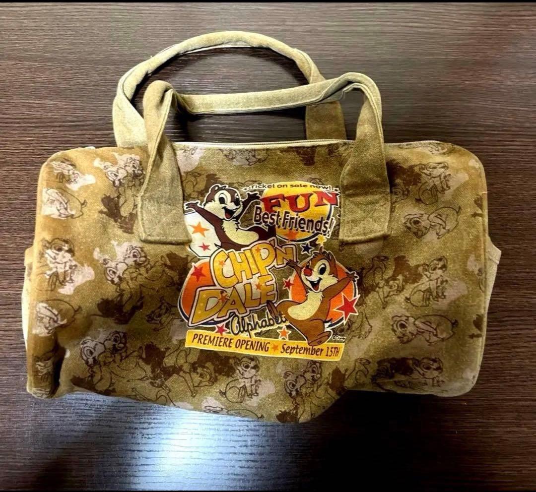 ディズニー　チップとデール バッグ かばん ☆US Disney Parks☆チップ＆デール ふわふわトートバッグ (Disney