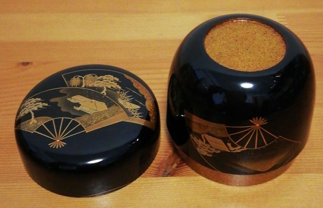 鵬雲斎書付 玉州作 扇 蒔絵 梨地 棗 共箱 茶道具 - メルカリ