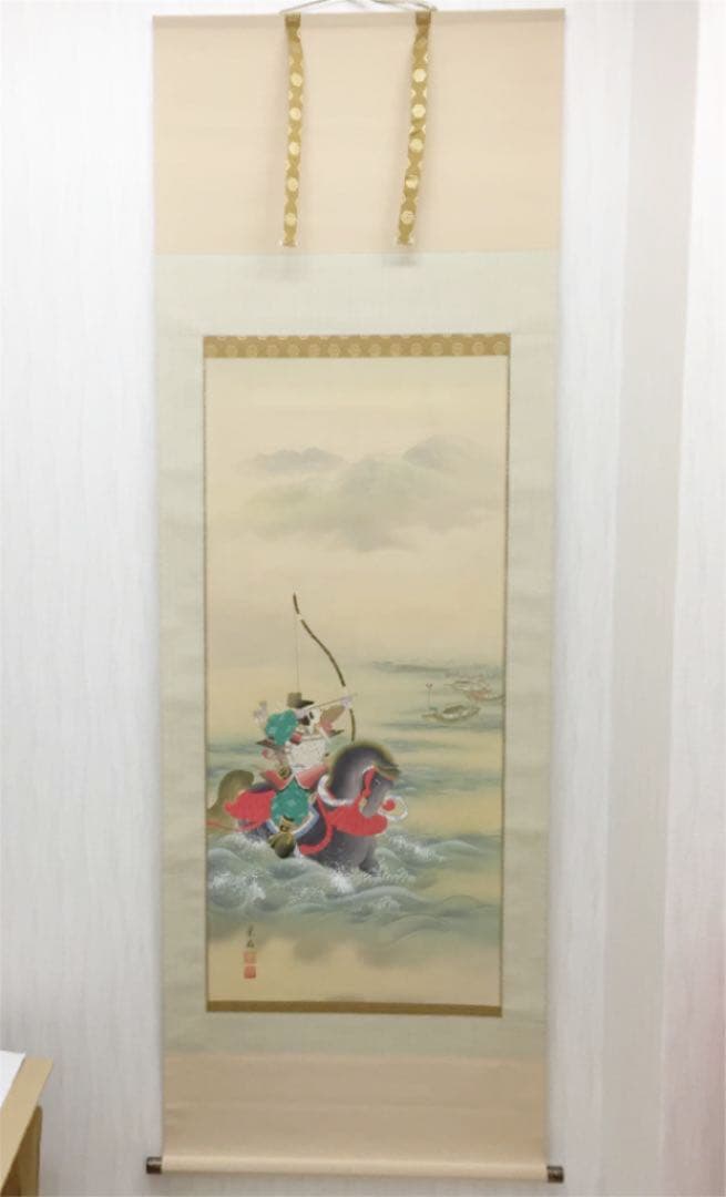 掛け軸 斉藤 栄昌作 那須の与一 桐箱付き(二重箱) 掛け軸 斉藤 栄昌作 那須の与一 桐箱付き(二重箱) - メルカリ