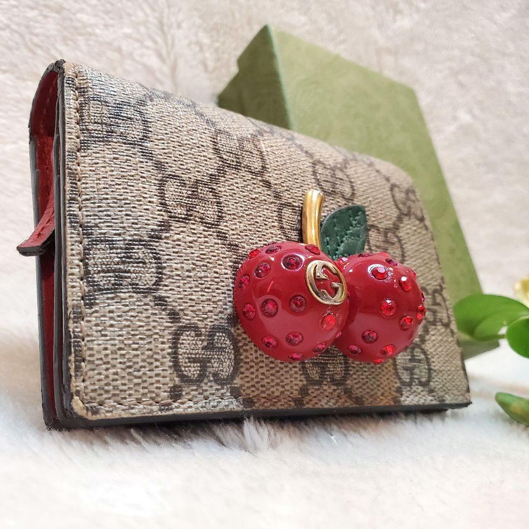 美品 希少 GUCCI さくらんぼ GGスプリーム レザー チェリー - メルカリ