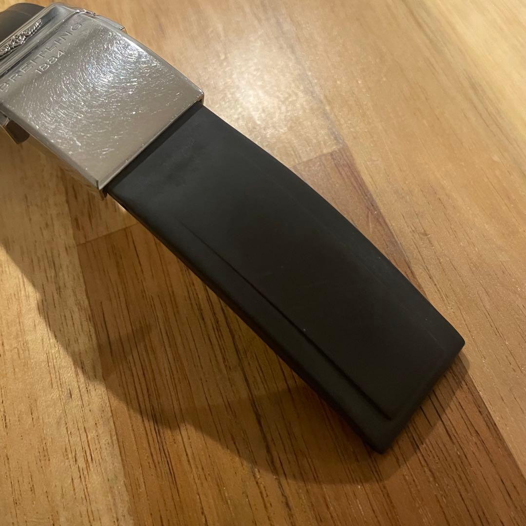 BREITLING ブライトリング バックル ラバーベルト 純正 22mm 黒