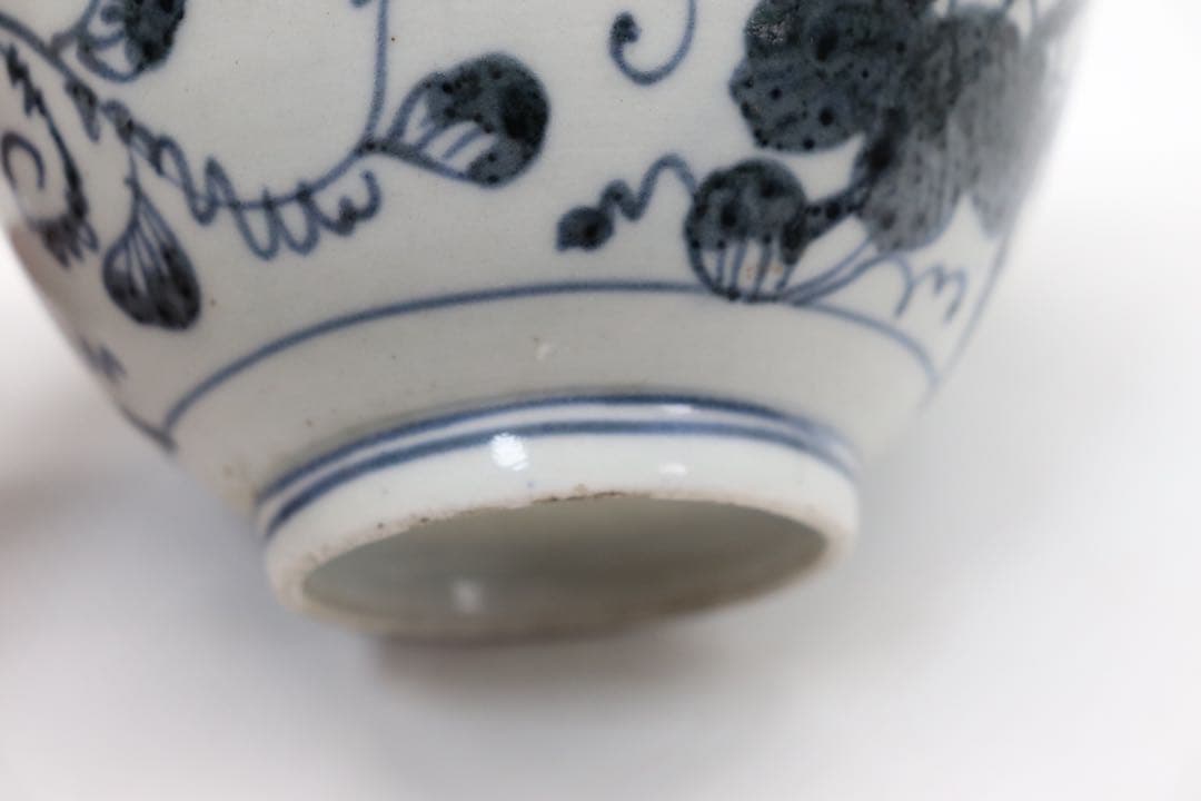 中国 染付お碗 木箱入 送料込み0311