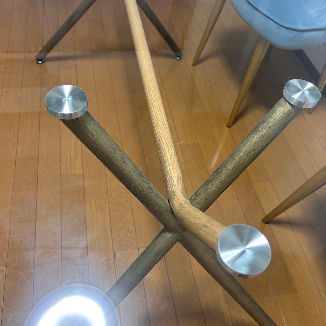 【美品✨総額２０万over／オーダーメイド】　ガラスダイニングテーブル　チェア