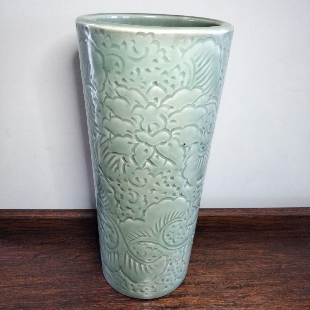 青磁植木鉢 中国｜青花磁器六方鉢 盆栽鉢 中国鉢 植木鉢 多肉植物鉢