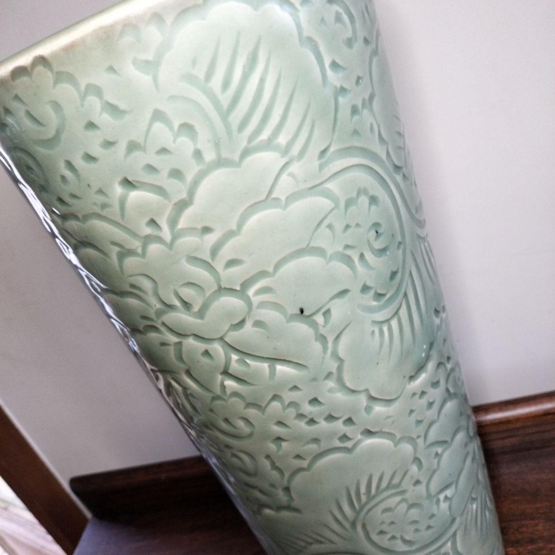 青磁植木鉢 中国｜青花磁器六方鉢 盆栽鉢 中国鉢 植木鉢 多肉植物鉢