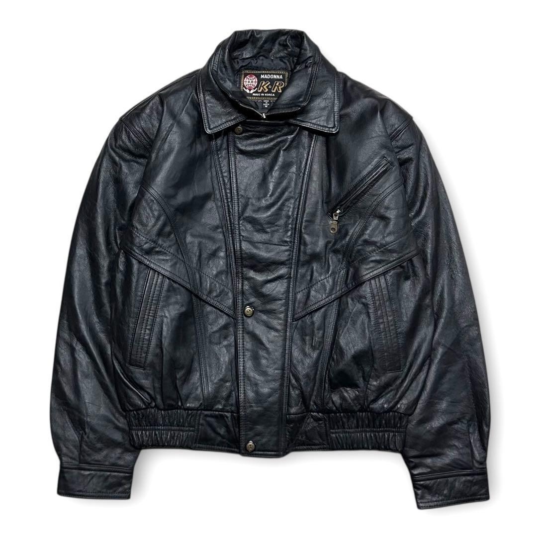 90s vintage レザージャケット 短丈 A2 本革 フライトジャケット