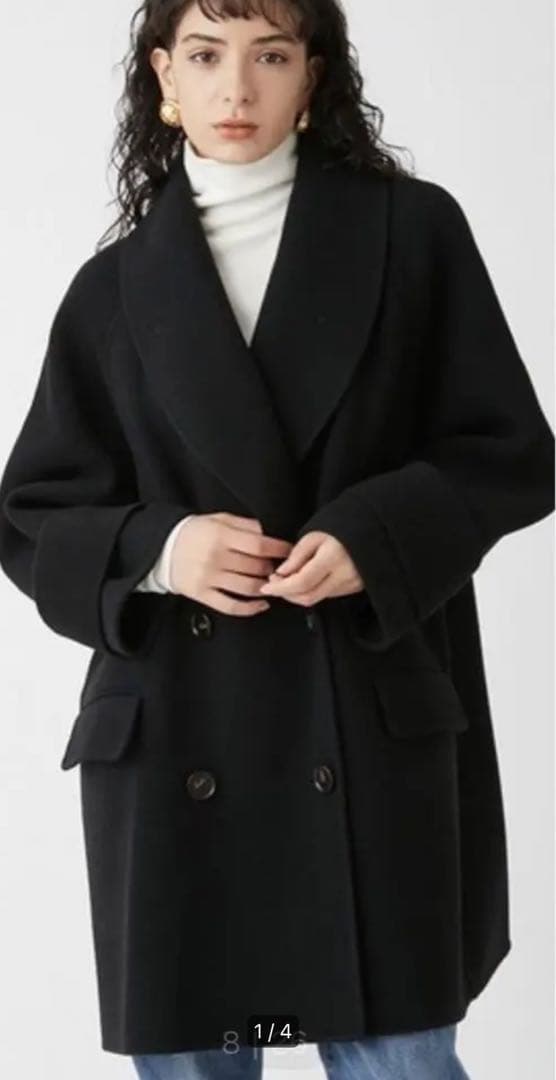 専用 Mila Owen ミラオーウェン 接結ハーフ丈Aラインコート 中古・古着