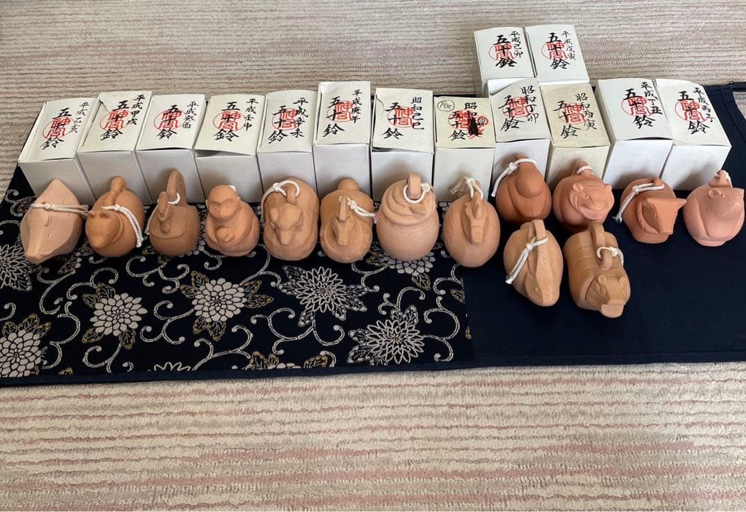 伊勢神宮 五十鈴 土鈴 美品‼️ 干支鈴 十二支揃い 伊勢神宮 土鈴