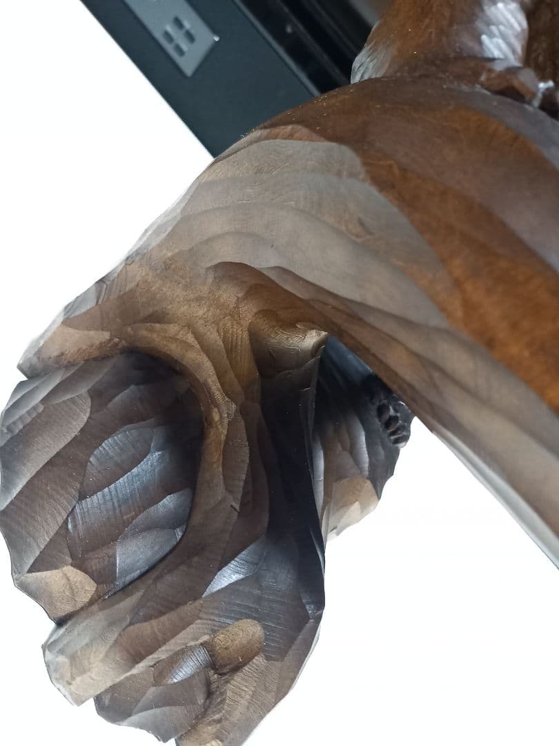 希少 アイヌ 熊 一刀彫 木彫り 堀井作 銘有り 中型 サイズ