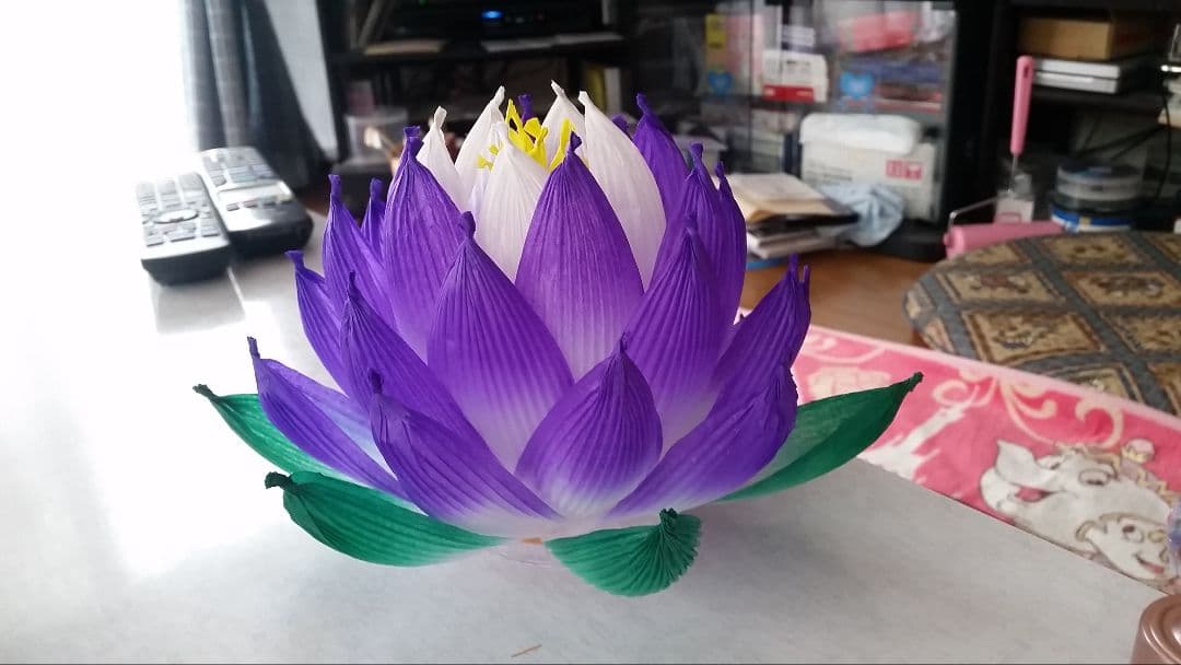 蓮の花の紙89 8色　24個　蓮の紙　韓紙　ハスの花　韓国