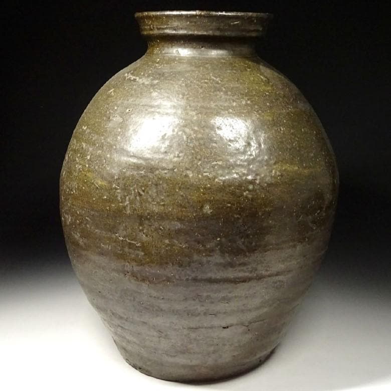 ◇『高麗 飴釉 壺』二思軒識箱 朝鮮古陶◇検）李