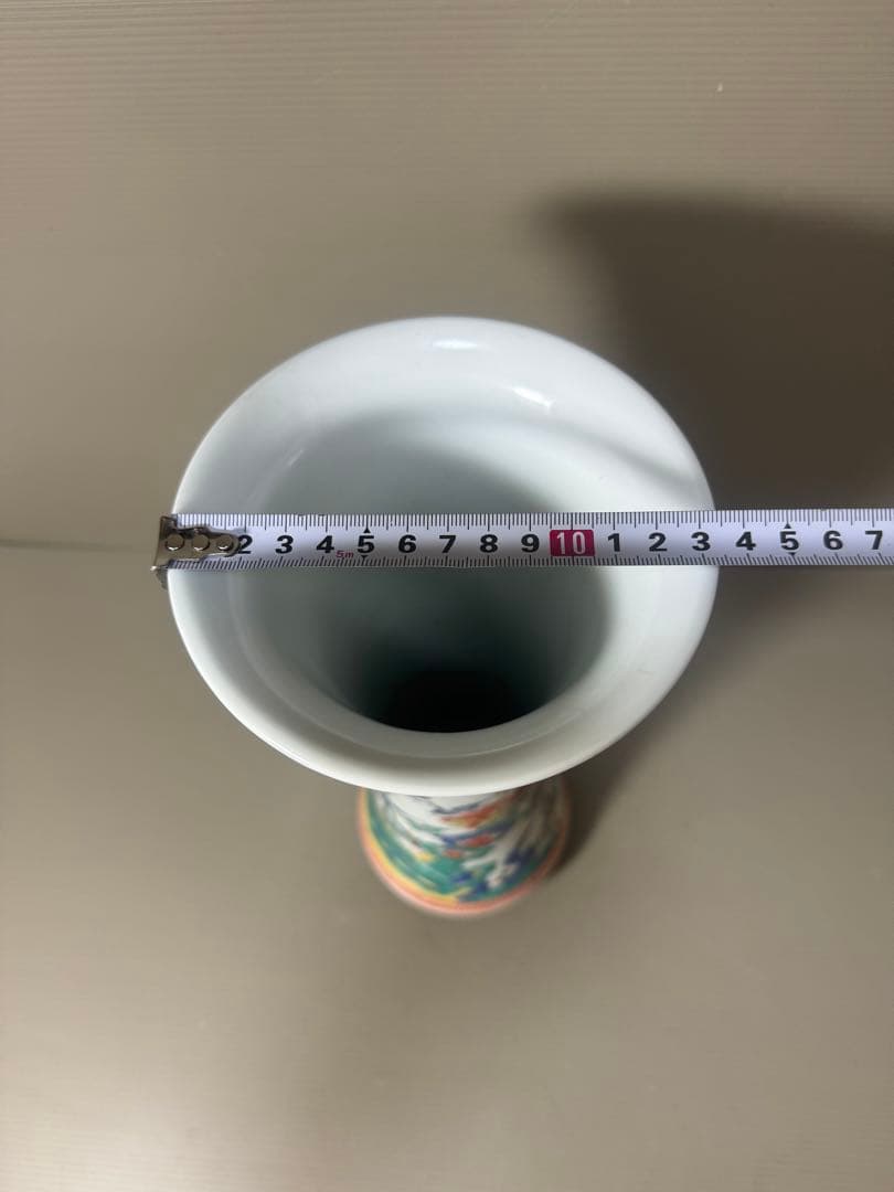 2141 其泉 色絵岩牡丹 梅竹文 花瓶