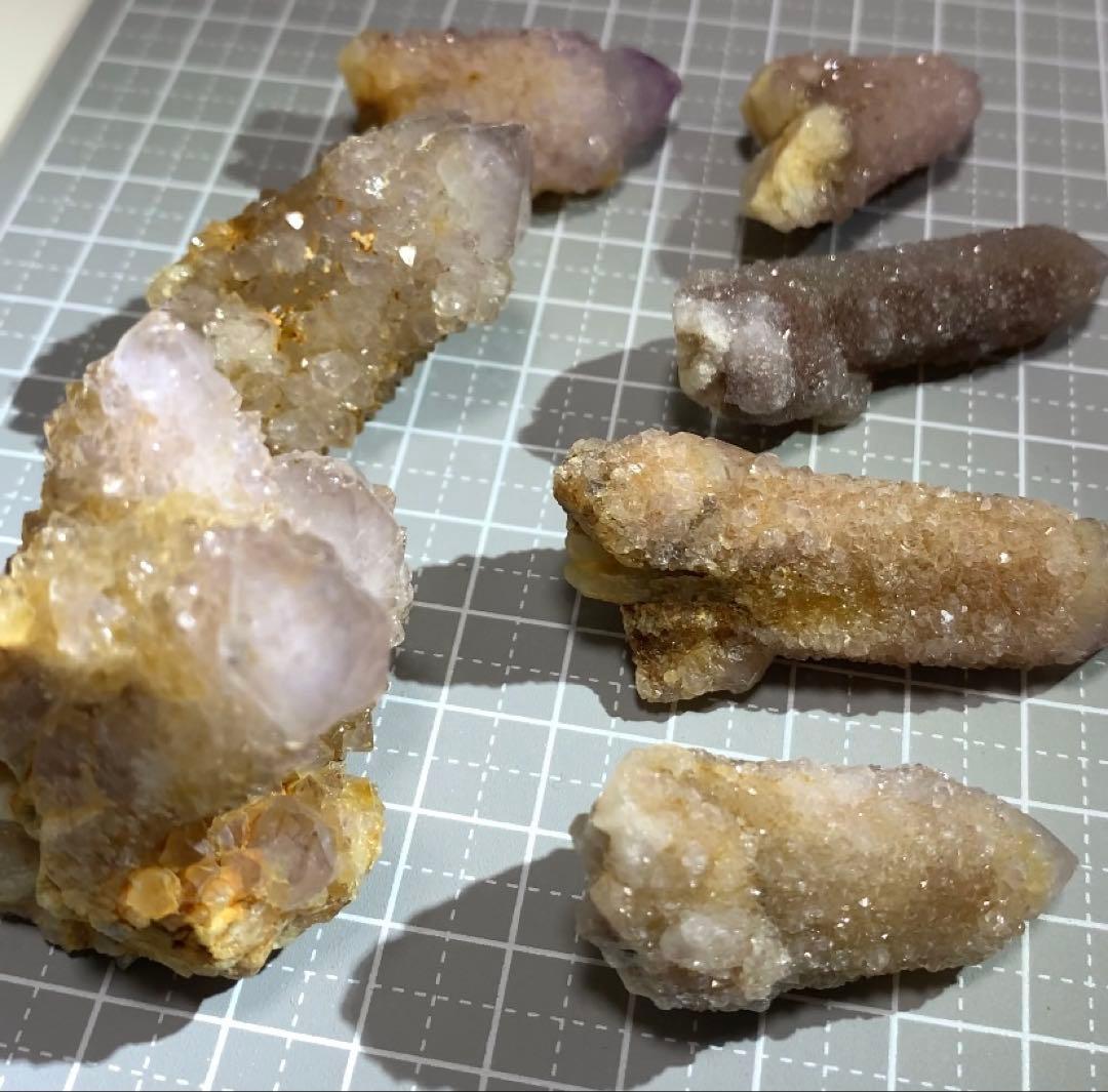 カクタスアメジスト原石 サボテン水晶 スピリットクォーツ 7コ - メルカリ