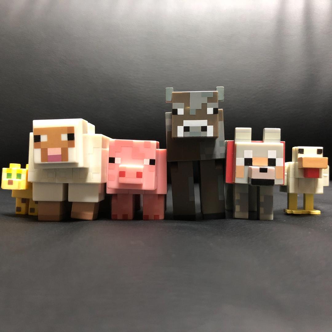 【廃盤品】Minecraft アクションフィギュア アニマル6パックセット