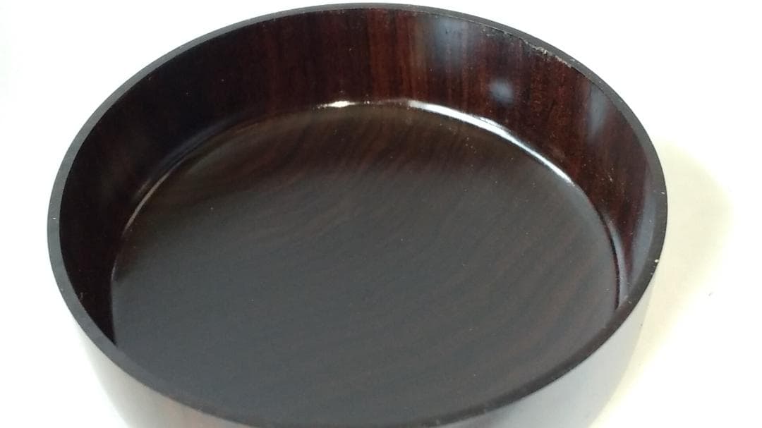 岡本漆専堂 岡本漆園 作 溜塗 中棗 共箱 漆器 漆芸