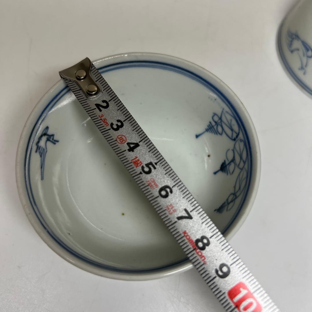 中国清時代　清渡小碗3点　木箱付　口径8.5㎝　東Y7-1003☆2Fタサオ