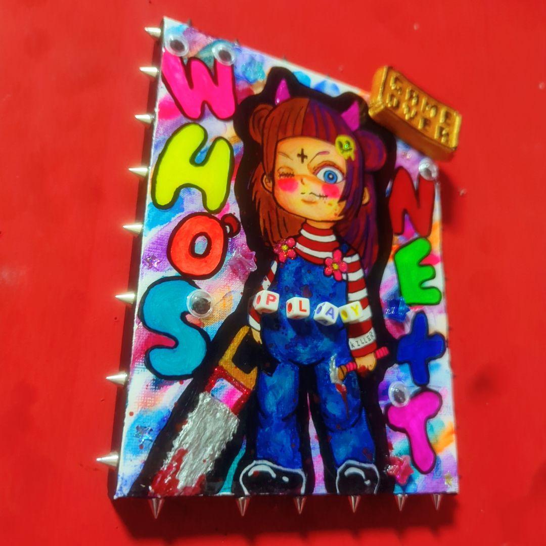 一点物イラストアート】Who's next【F0号】現代アート,レジン ✡2024