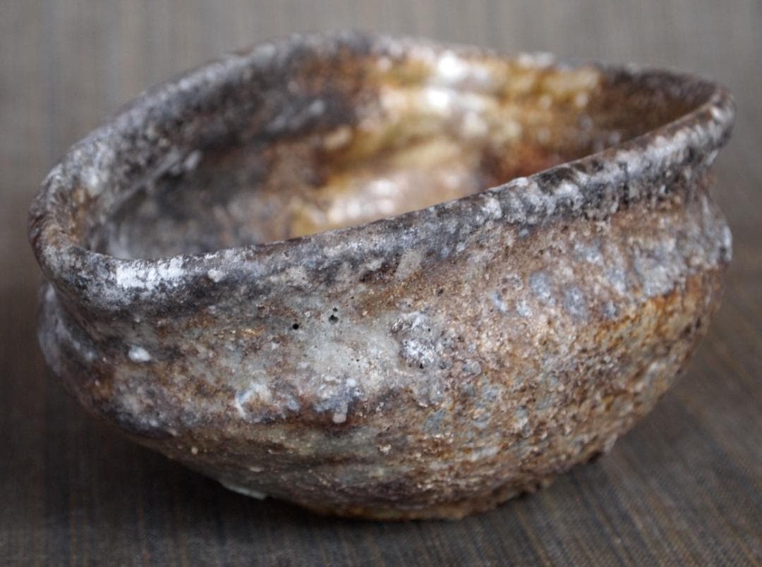 人気作家★小島陽介《師＆父：小島憲二》★伊賀【窯変】沓茶碗★共箱