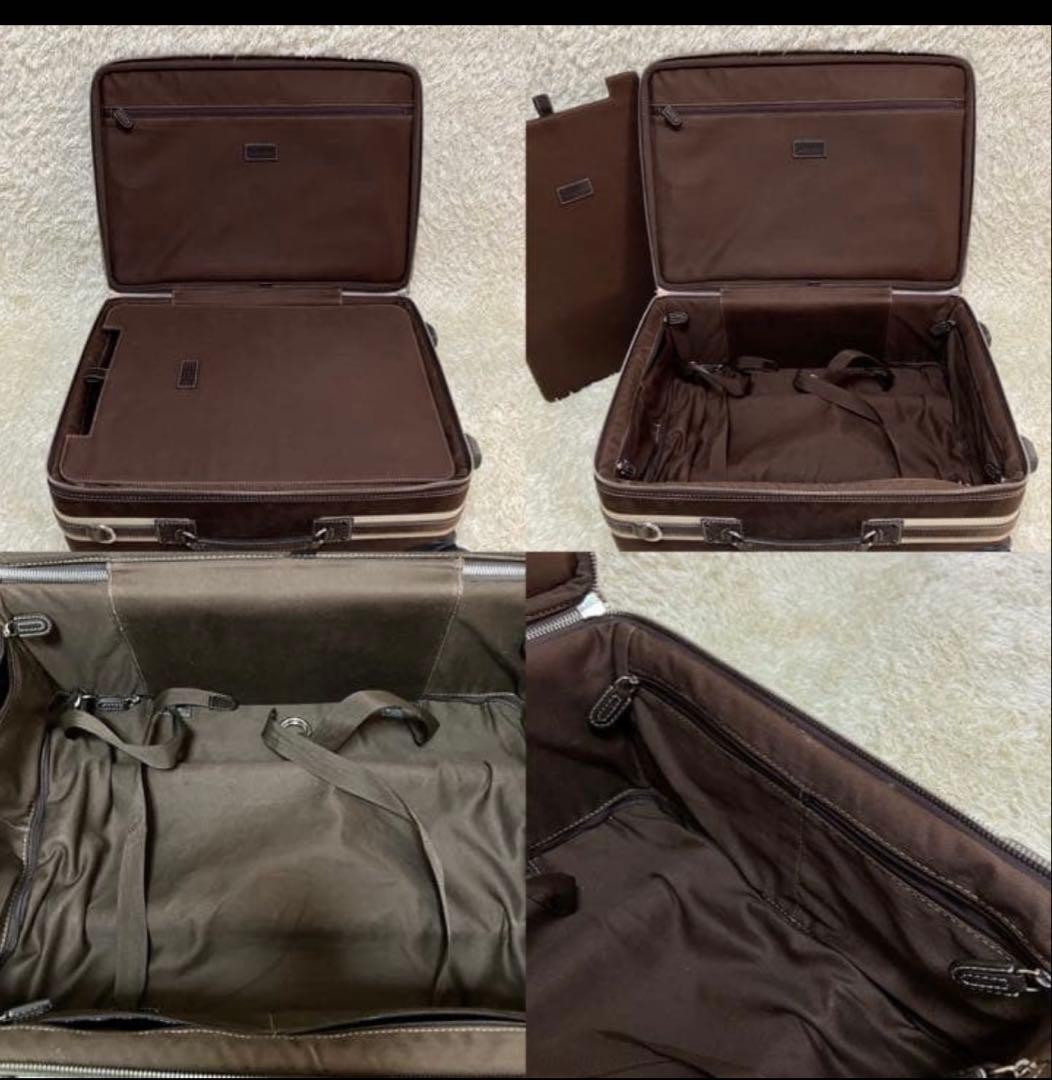 こ*め様 【LOEWE】キャリーケース アナグラム スムースレザー 焦茶色