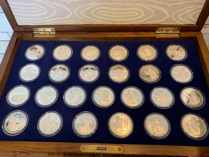 銀貨 フランクリン・ミント 偉大な探偵家のコイン