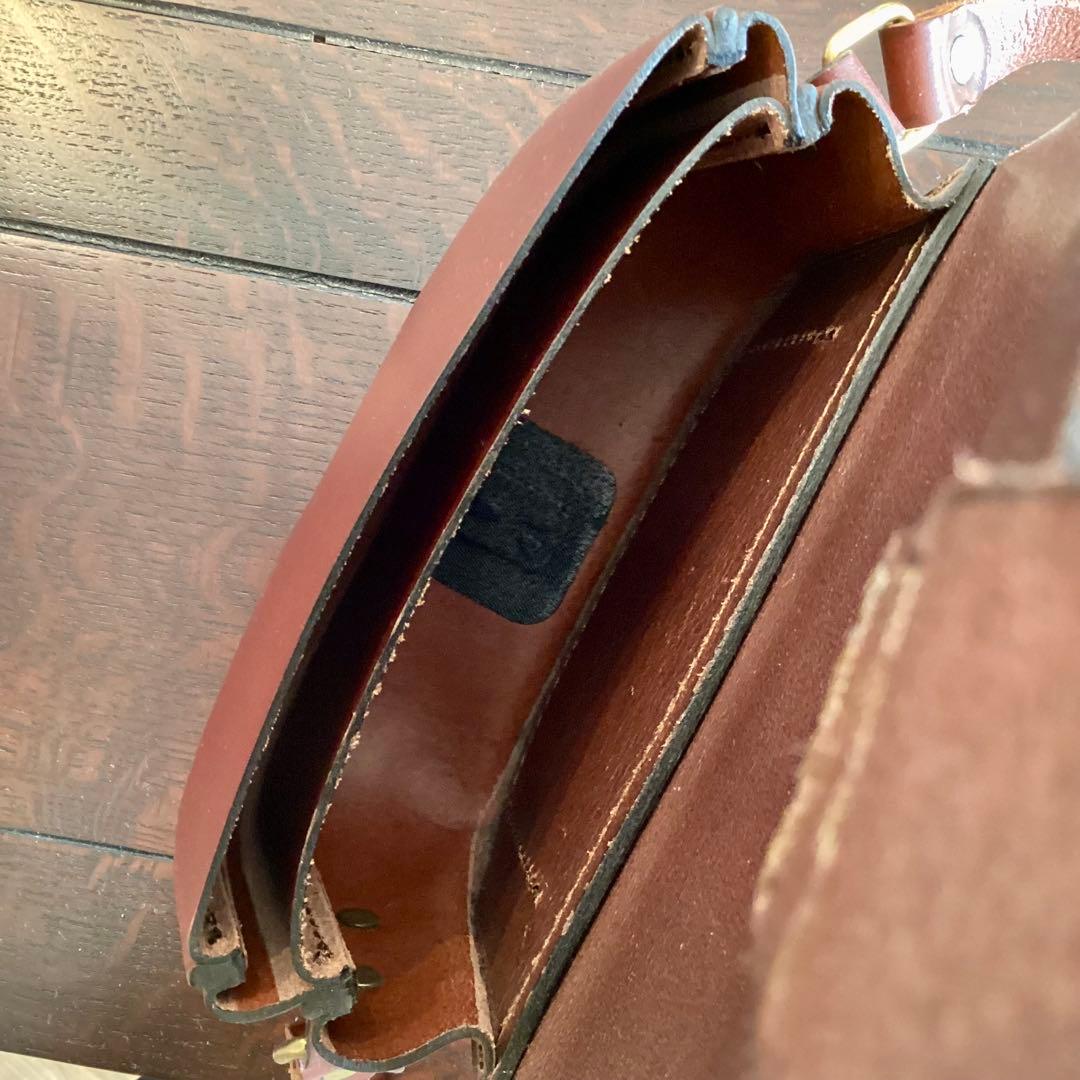 HERZ ラティーゴレザー　 フラップショルダーバッグ　CP-80 チョコ