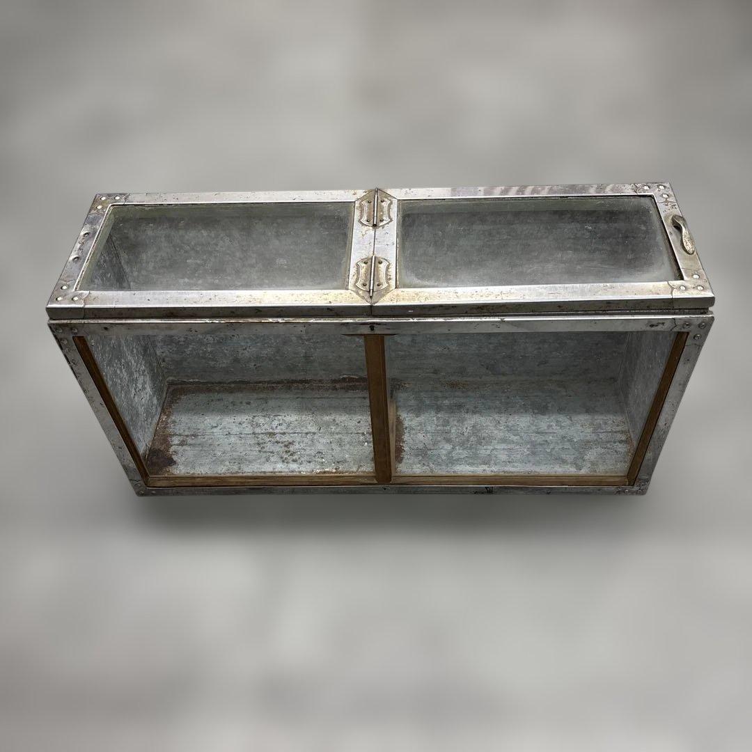 昭和レトロ 駄菓子屋 ブリキガラスショーケース ディスプレイラック