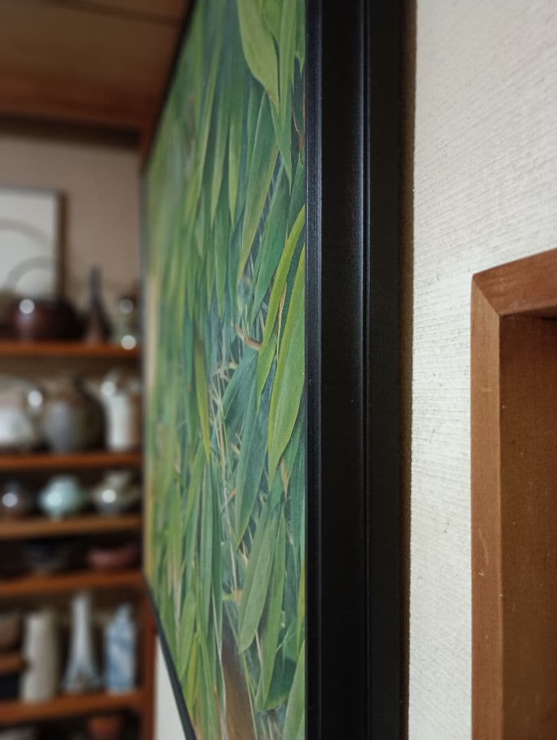 「熊笹」日本画　30号　美術学生作