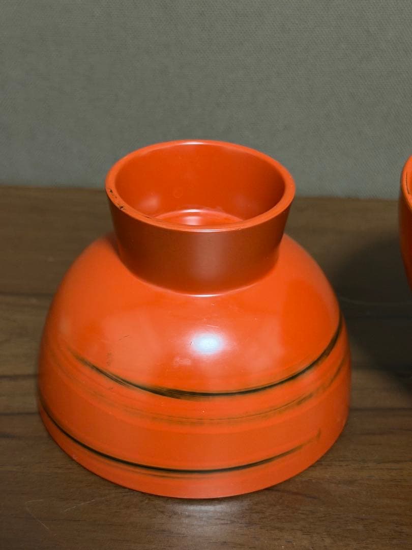 【高級品　根来塗】箱入り 漆器 汁椀　小さめ　高級品