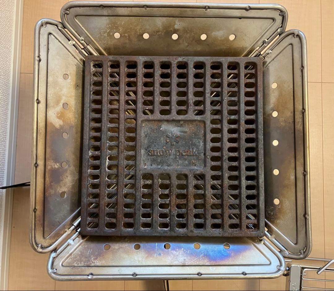 スノーピーク 焚火台M セット中古  peak BBQ 鉄板 キャンプ