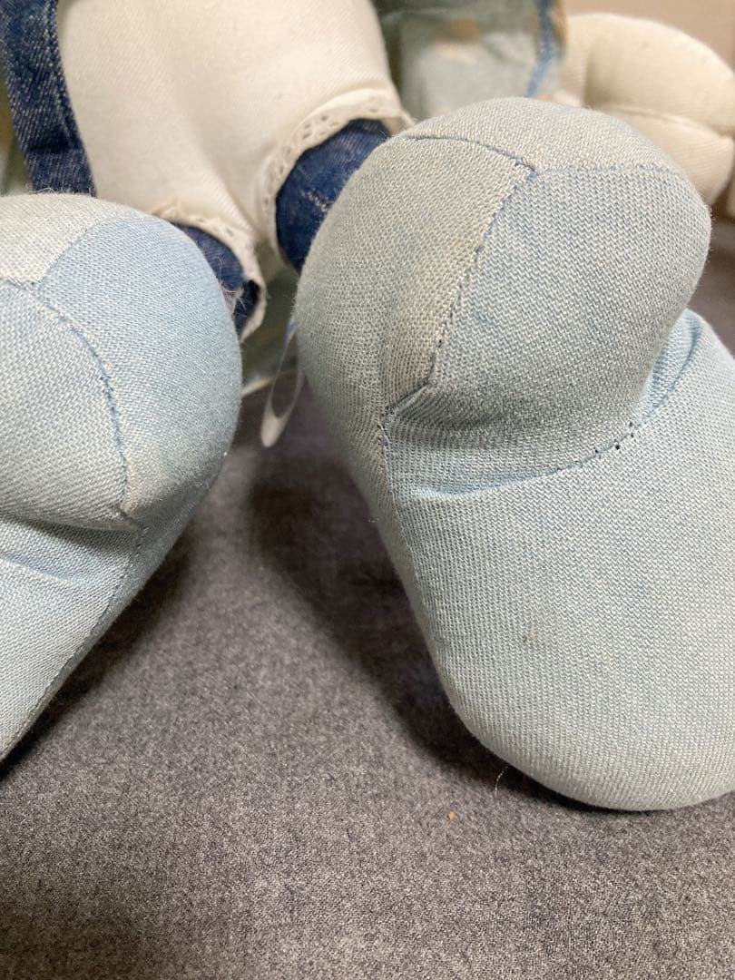 ヴィンテージ　非売品　ミッキー ミニー ぬいぐるみ デニム風 約40cm