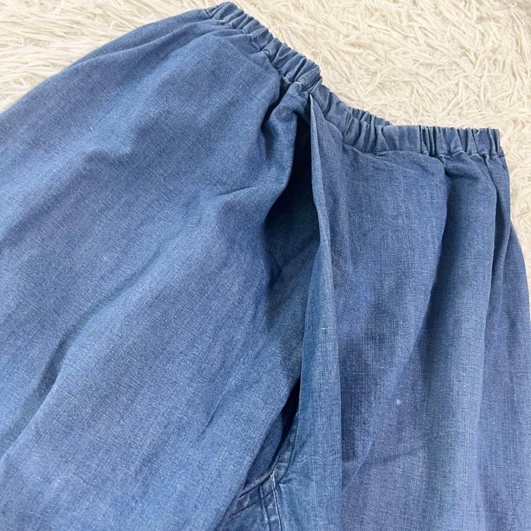 momogusa モモグサ 百草 ワイドゴムパンツ デニム momogusa 百草