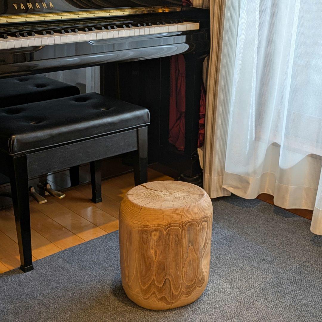 栗　天然木　丸太　椅子　スツール 高さ約33.5㎝