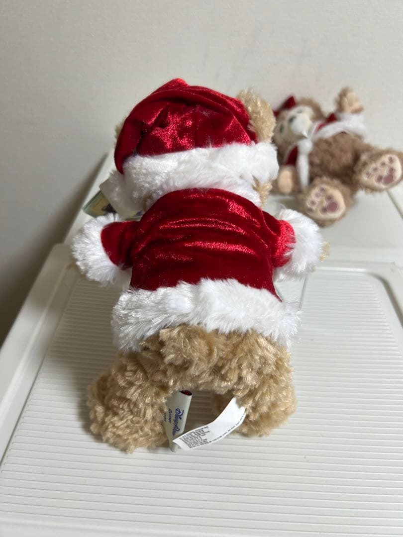 ダッフィー、シェリーメイのぬいぐるみ、ディズニーワールド、ポーチ（クリスマス）