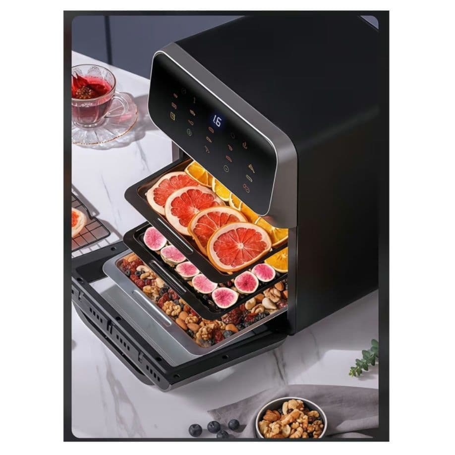 多機能ノンフライヤー スタイリッシュ 10L ブラックグレー