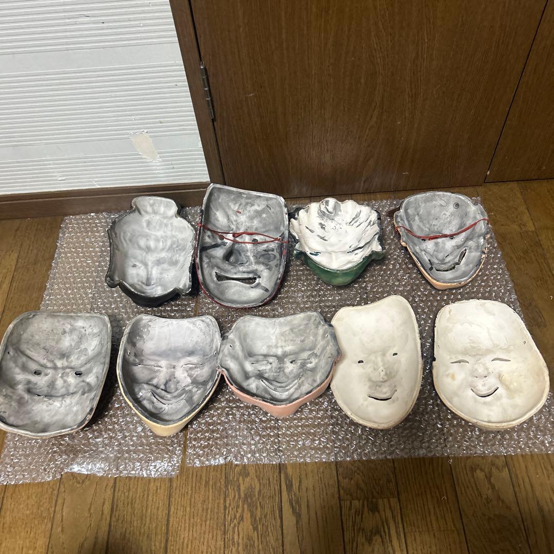 能面 9枚セット 陶器製 - メルカリ