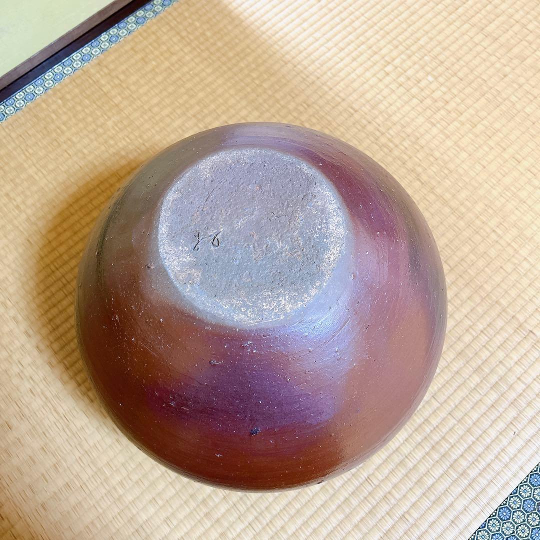 備前焼　大壺　三好満作　共箱　風呂敷付き