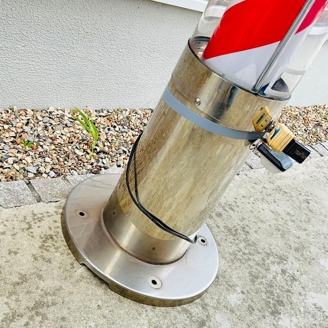 動作ok】喜田アイディア サインポール 理容室 美容室 床屋 業務用